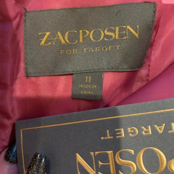 NWT ZAC POSEN Floral Brocade Bow Sleeveless Dress - Picture 8 of 8